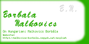 borbala malkovics business card